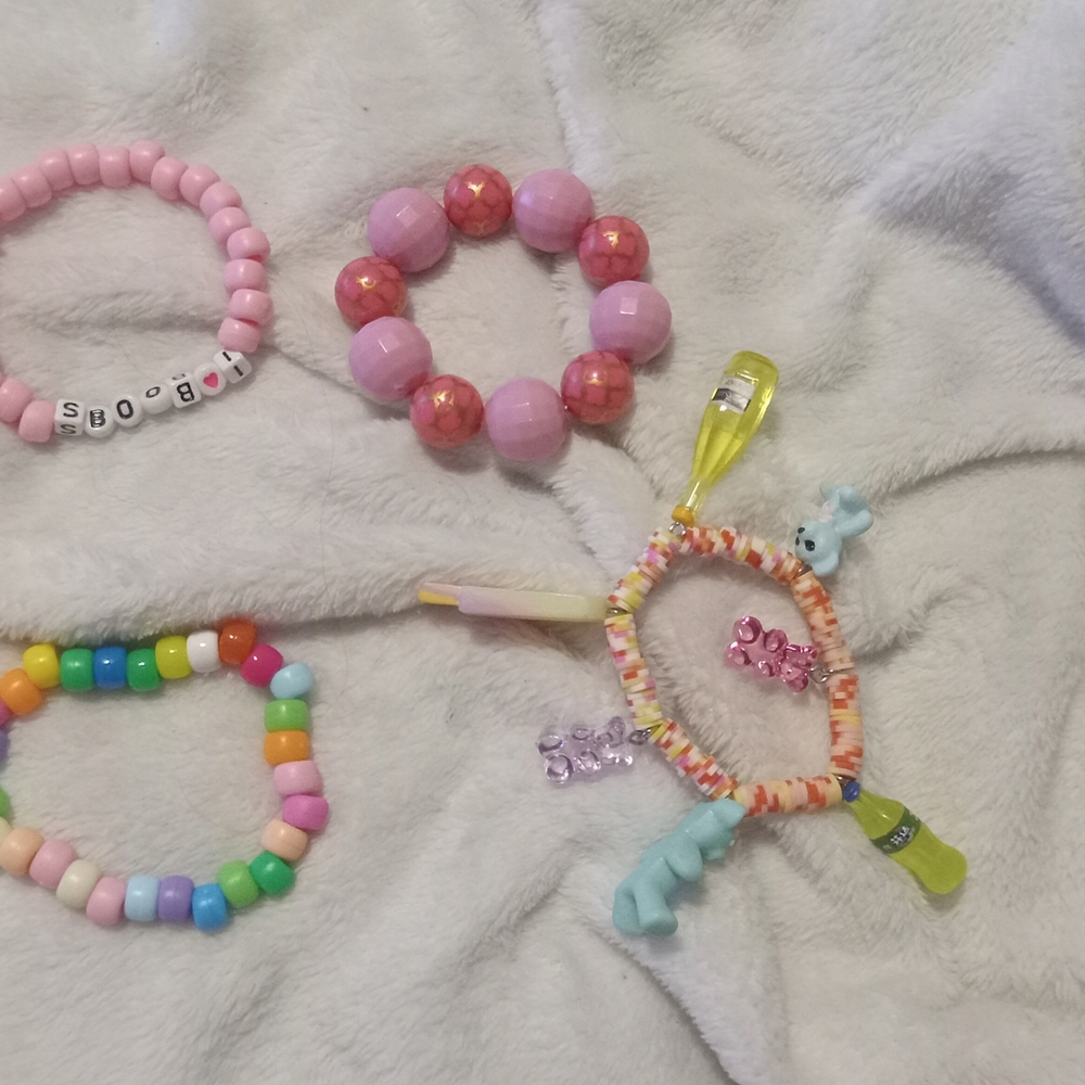 Vibrant Kids Beaded Bracelet Collection